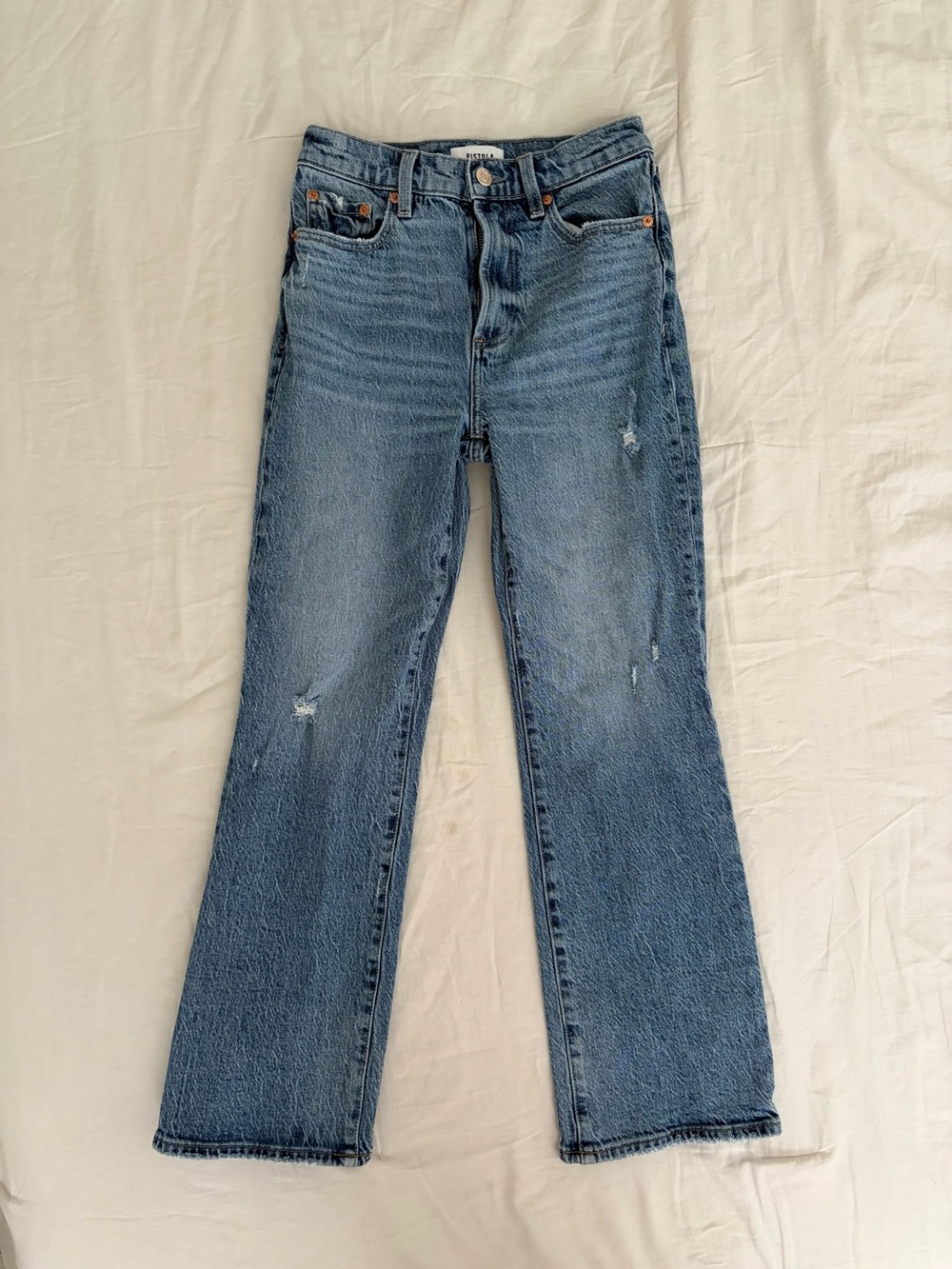 Pistola Ally High Rise Vintage Ankle Boot Jeans Country Wash Size 24